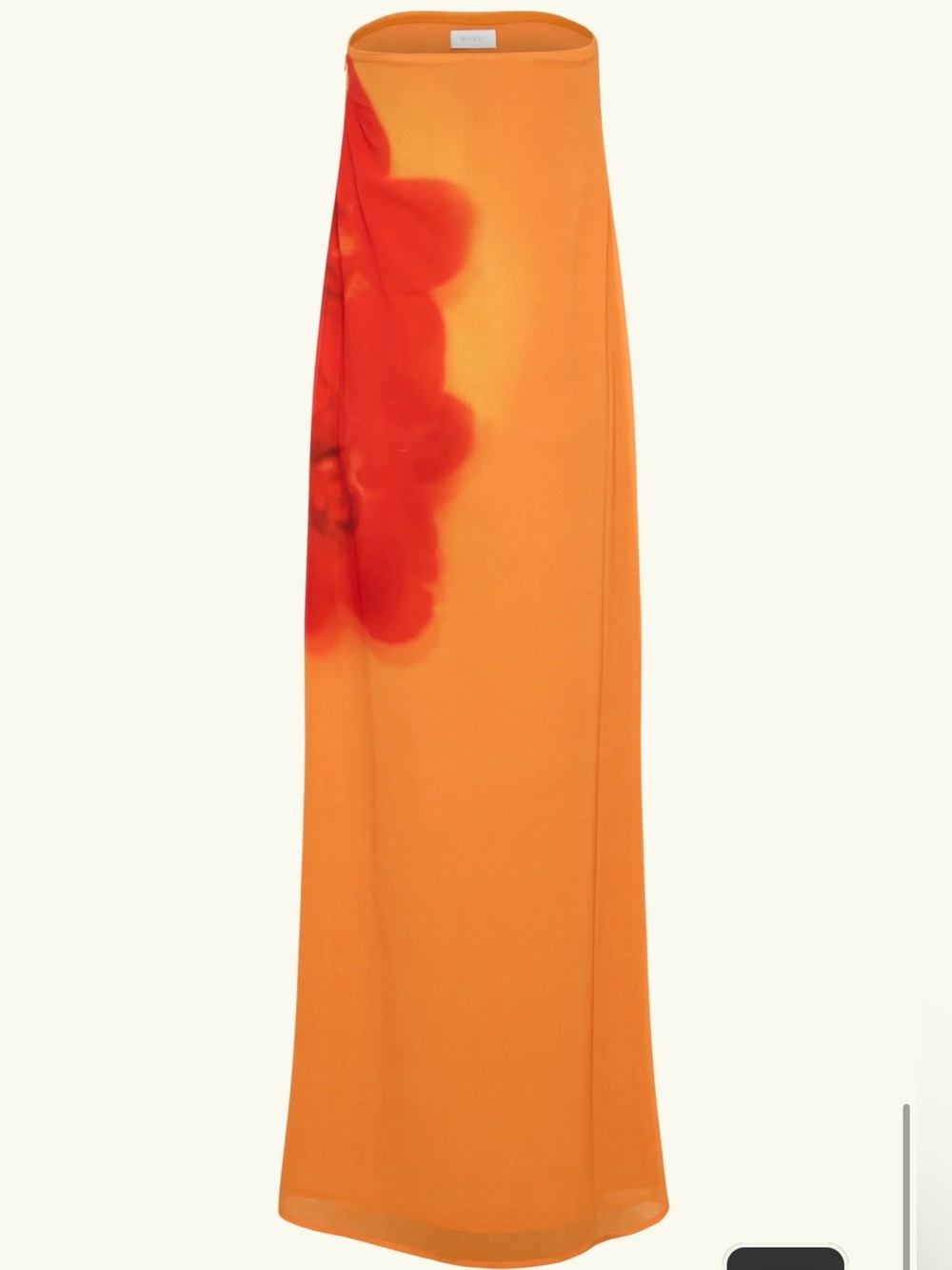 Meshki Amaya Strapless Orange & Red Orchid Maxi Dress - Picture 5 of 7